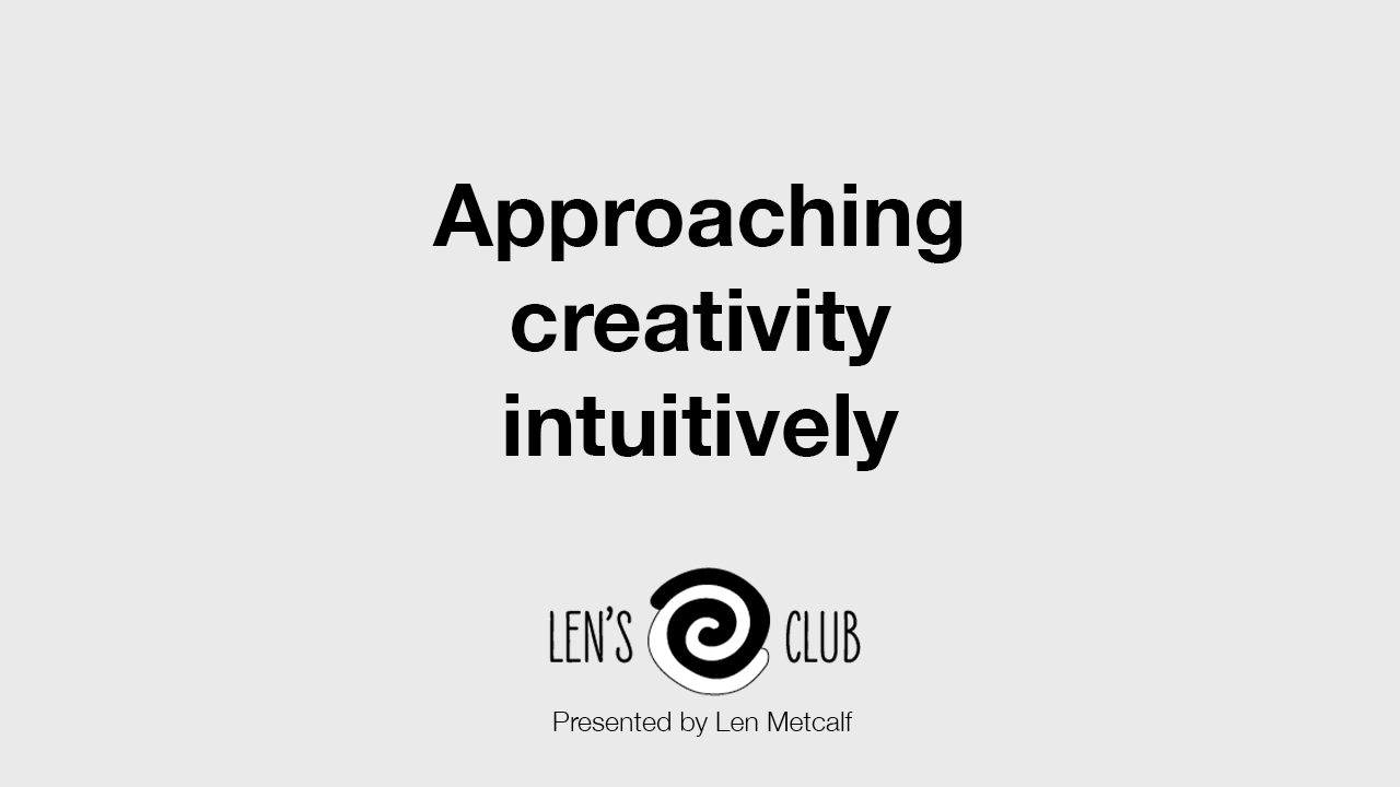 PR37 Approaching Creativity Intuitively