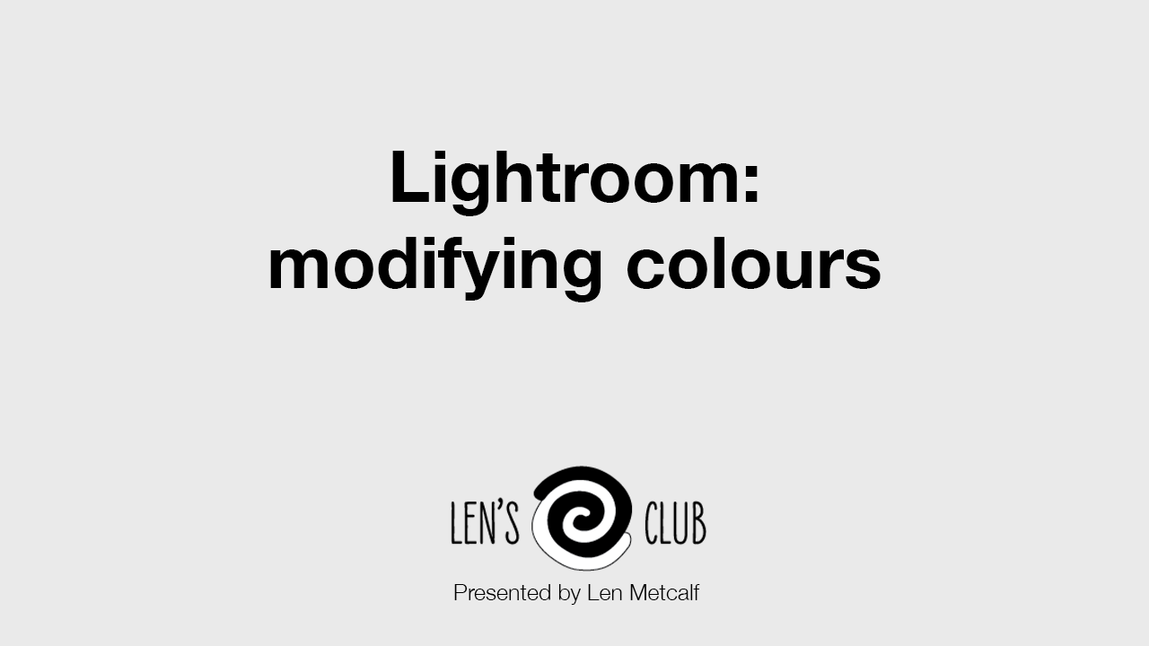 LR7 Modifying colours in lightroom