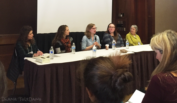 Some faculty members: Rana DiOrio, Jill Santopolo, Emma Ledbetter, Danielle Smith and Kendra Marcus.