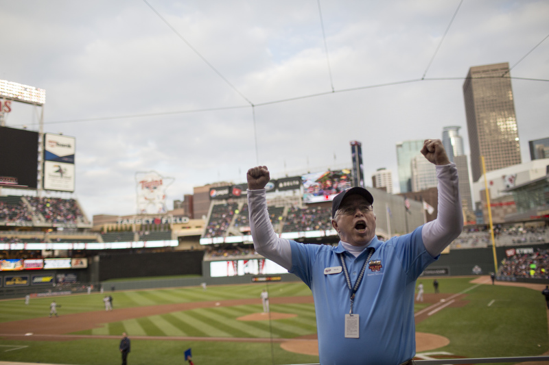 Usher Tom Rooney is in his fourth year with the Twins. "You can either have 400 hours of fun or you can have 400 hours of work. I choose fun."