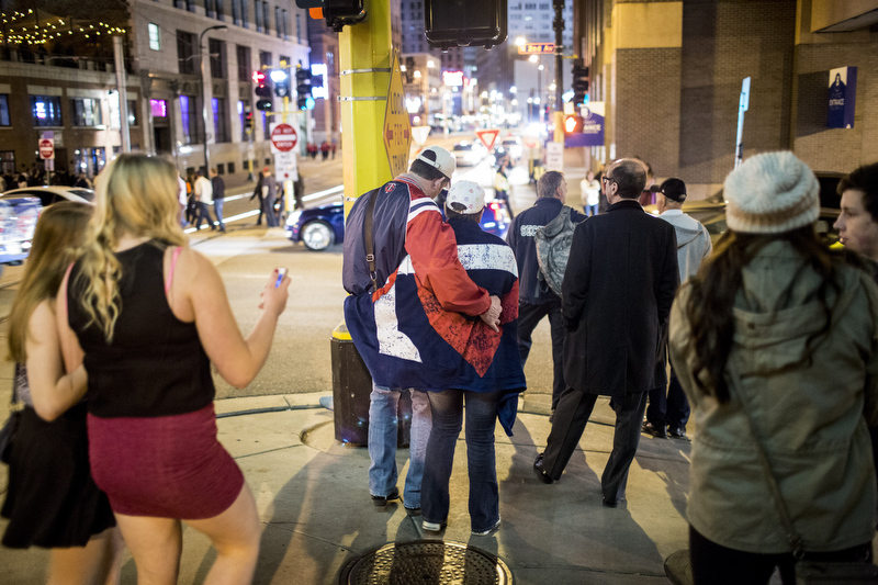 Post-game exodus.