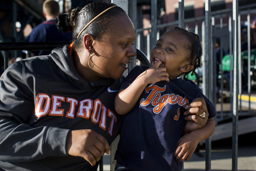 Demita Beard took her two-year-old daughter Taylor to her first game on Saturday.