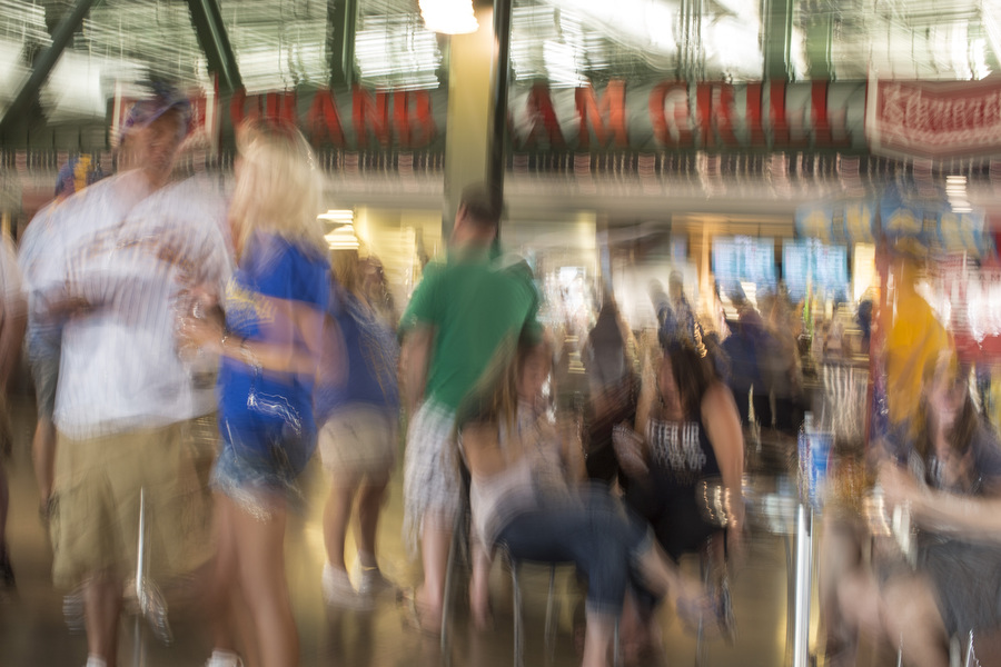 One of many busy concession areas.