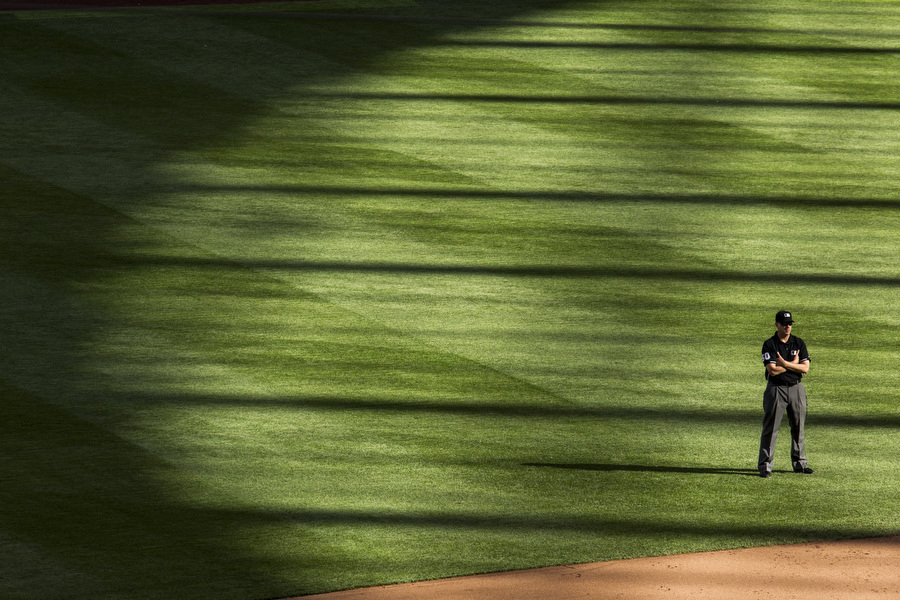 Umpire Paul Emmel.