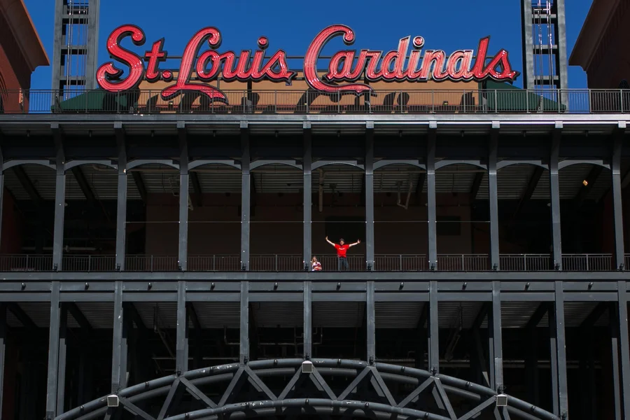 The western entrance of Busch Stadium.