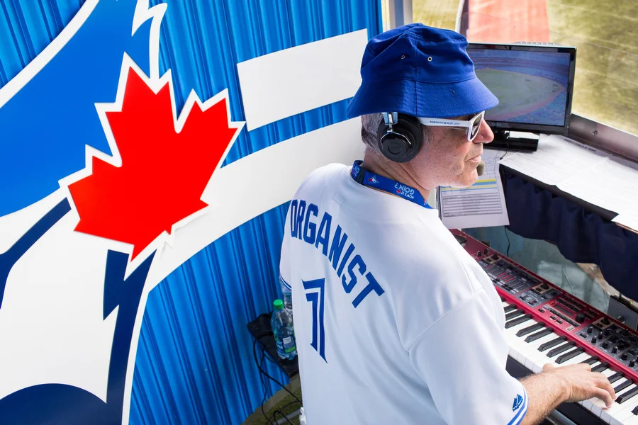 Ken Kaufman plays the organ.