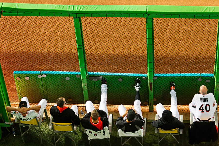 The Marlins bullpen. 