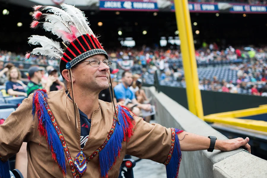 Robert has missed only 14 games at Turner Field since 1994. He wears indian garb to all the games and uses Atlanta's public transportation system to get to games. He's unsure of how he'll get to games at the new Braves stadium because of the lack of public transportation.
