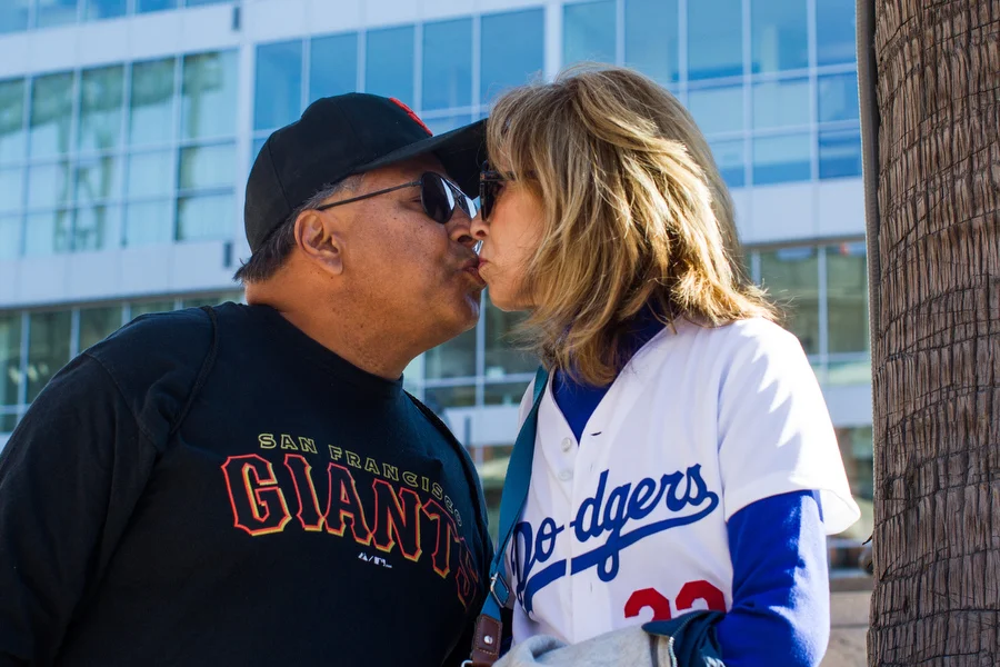 Abel and Gloria have been married for 17 years. On one of their first dates, they went to a Dodgers-Giants game. 