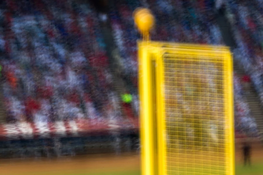 The foul poles at Globe Life Park are the same ones used at Arlington Stadium, the former baseball stadium where the Rangers played from 1971 to 1993.