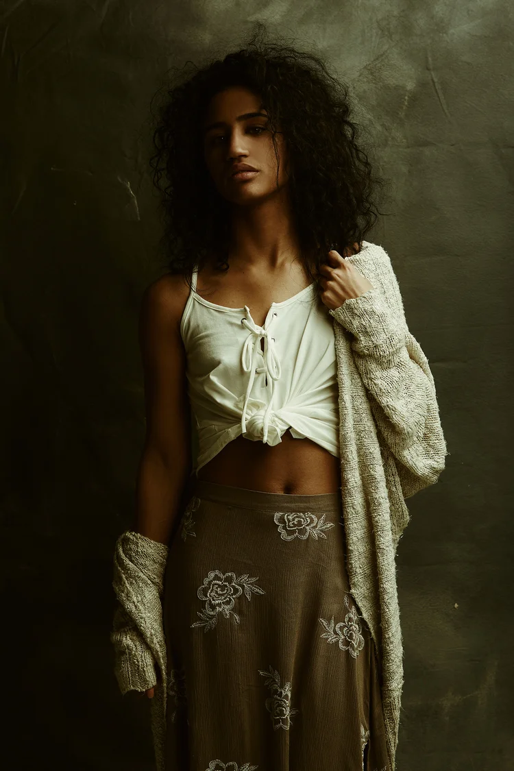 Photography by Matthew Simmons | Top & Skirt: Molly Green