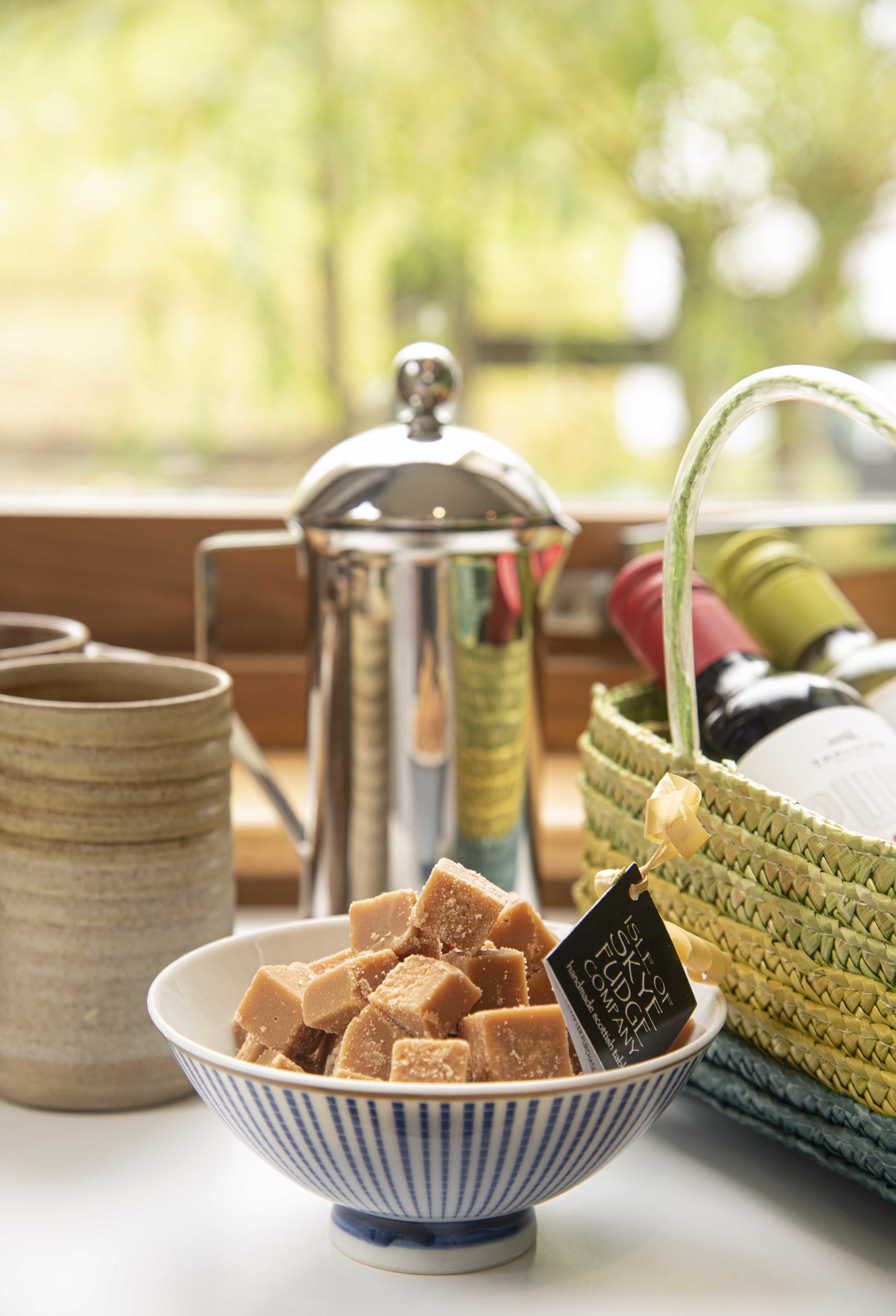 Welcome basket with Skye fudge at Osag na Mara bed and breakfast.jpg