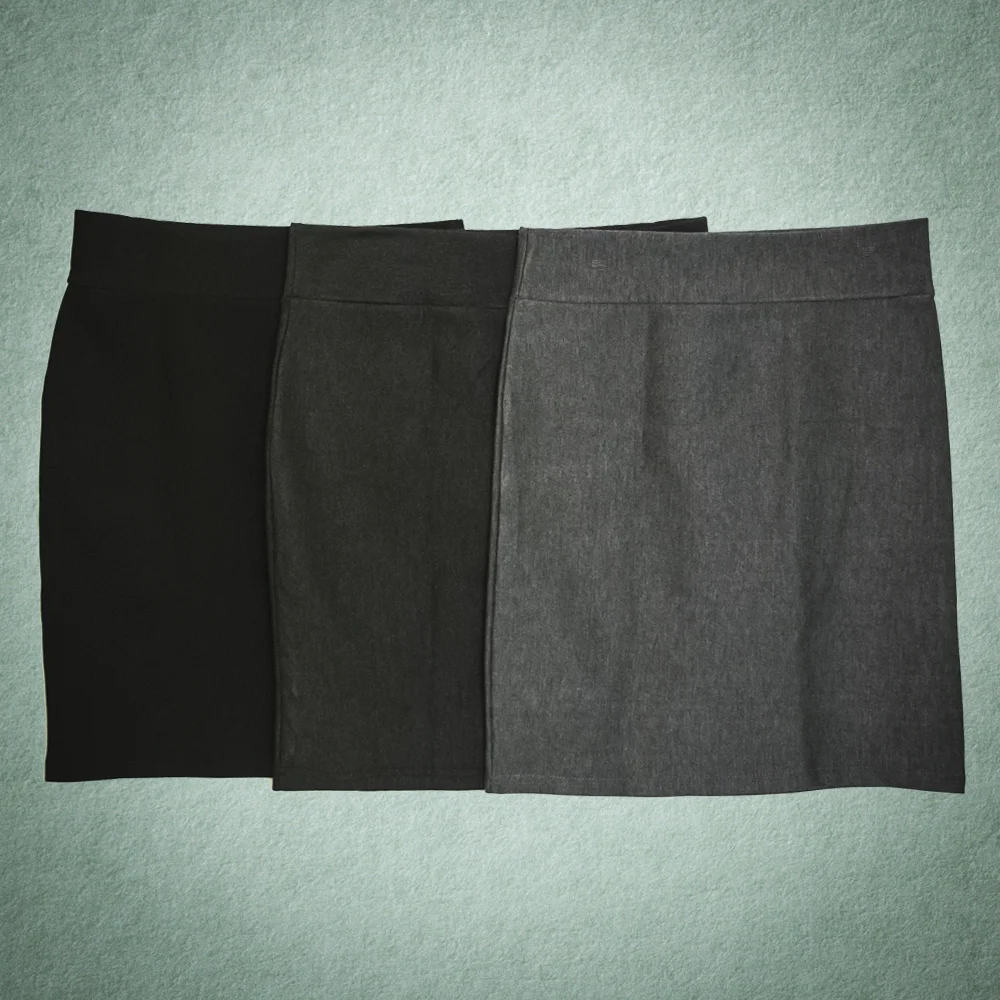 High-Waisted Stretch Pencil Mini Skirt
