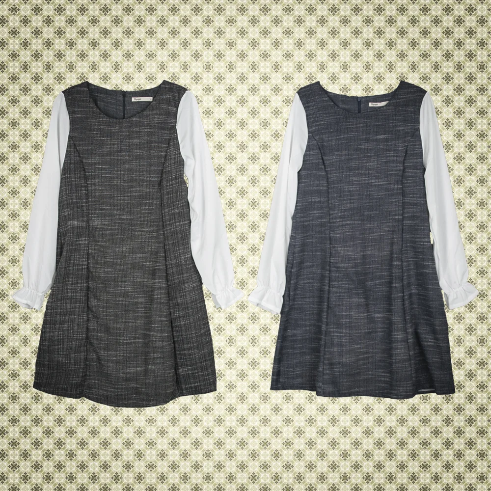 Chiffon Sleeve Knit Dress