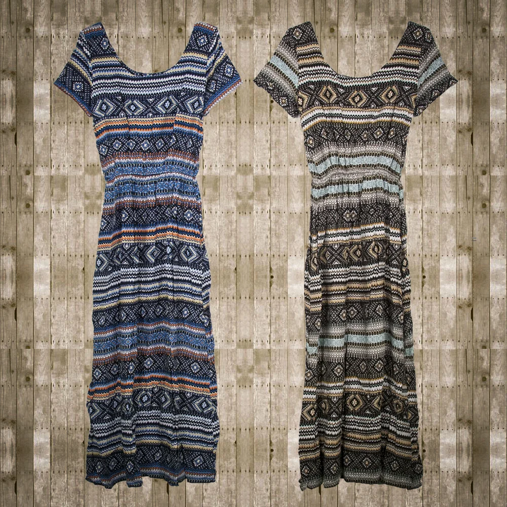 Tribal Print Maxi Dress