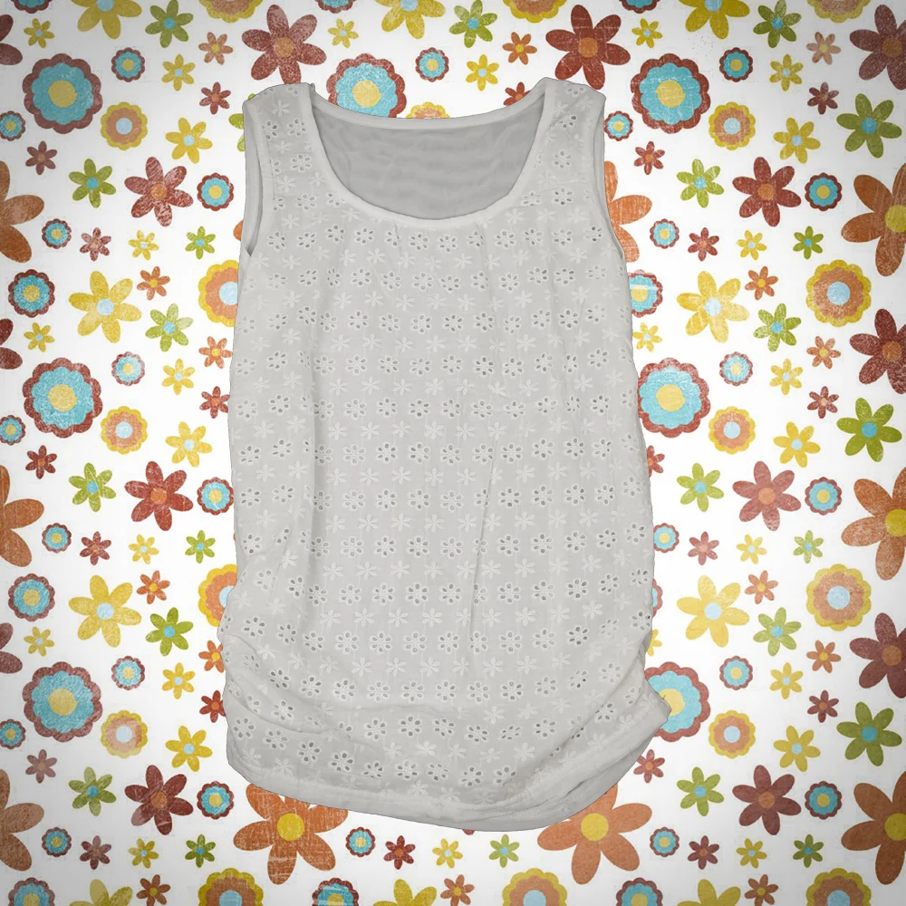Embroidered Mesh Tank