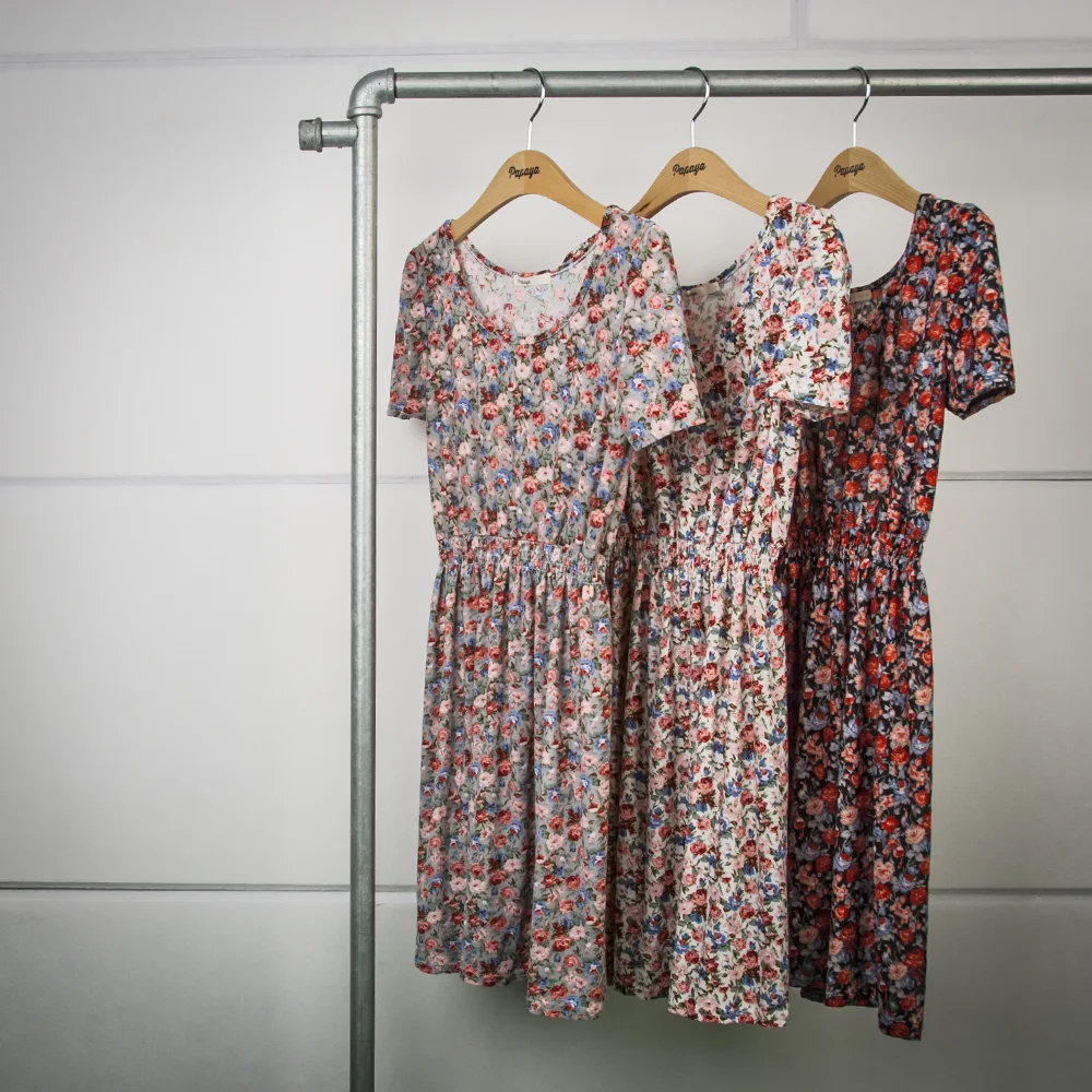 Floral A-Line Midi Dress