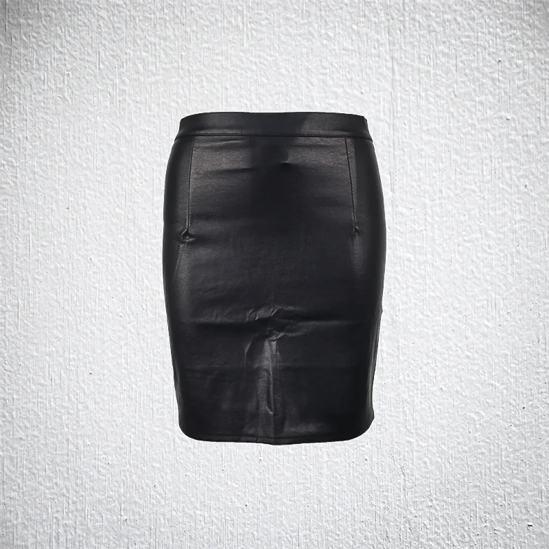 Faux Leather Pencil Skirt