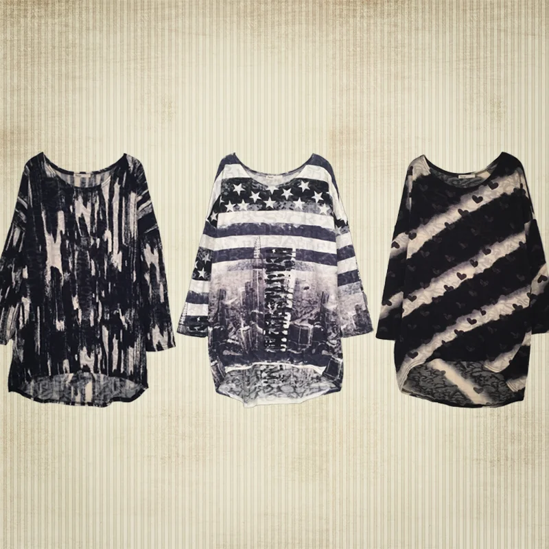 Longline Print Dolman Top