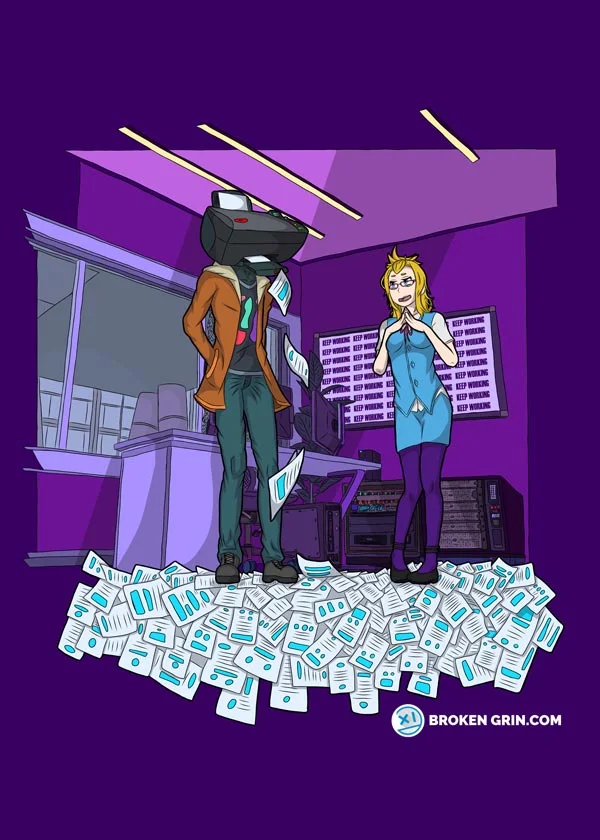 Printer Head Anime Art