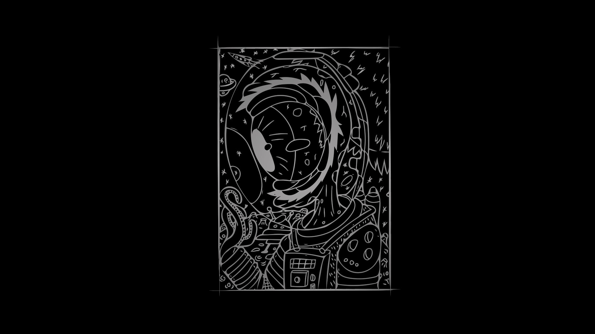 Giant Eyed Alien HD Desktop Wallpaper