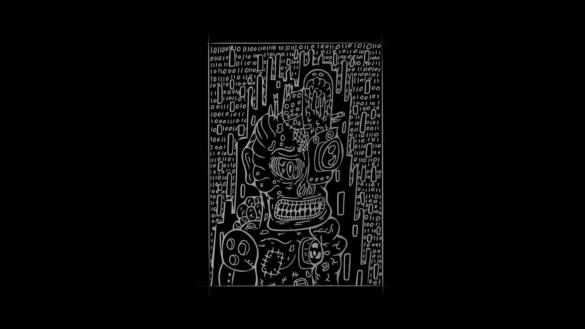 Mutant Zombie Cyborg HD Desktop Wallpaper