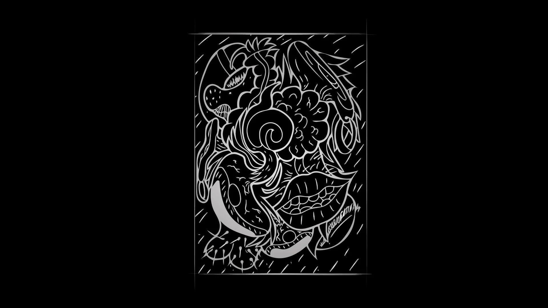 Really Messed up face hd desktop wallpaper