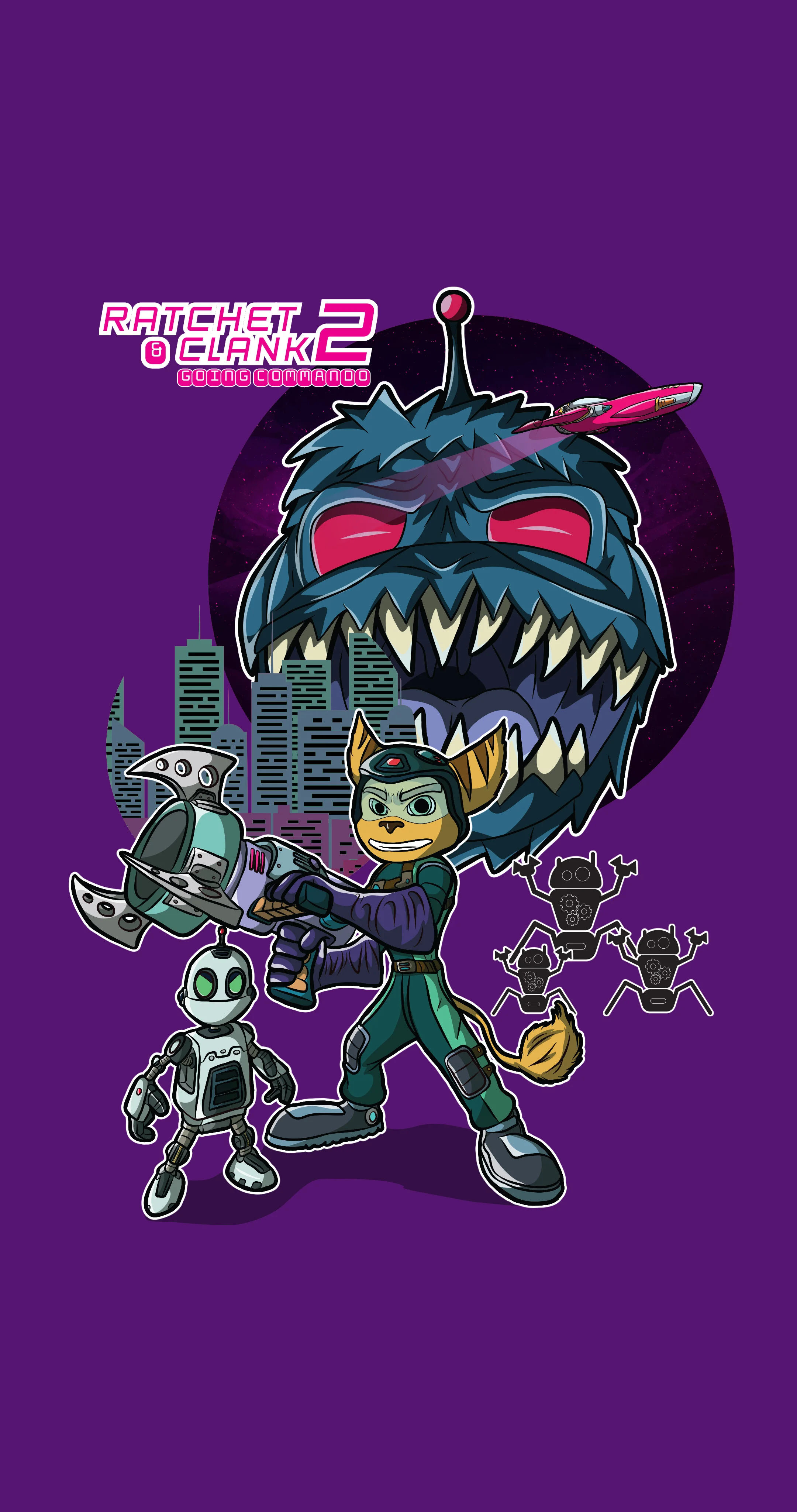 Ratchet and Clank 2 4k phone wallpaper