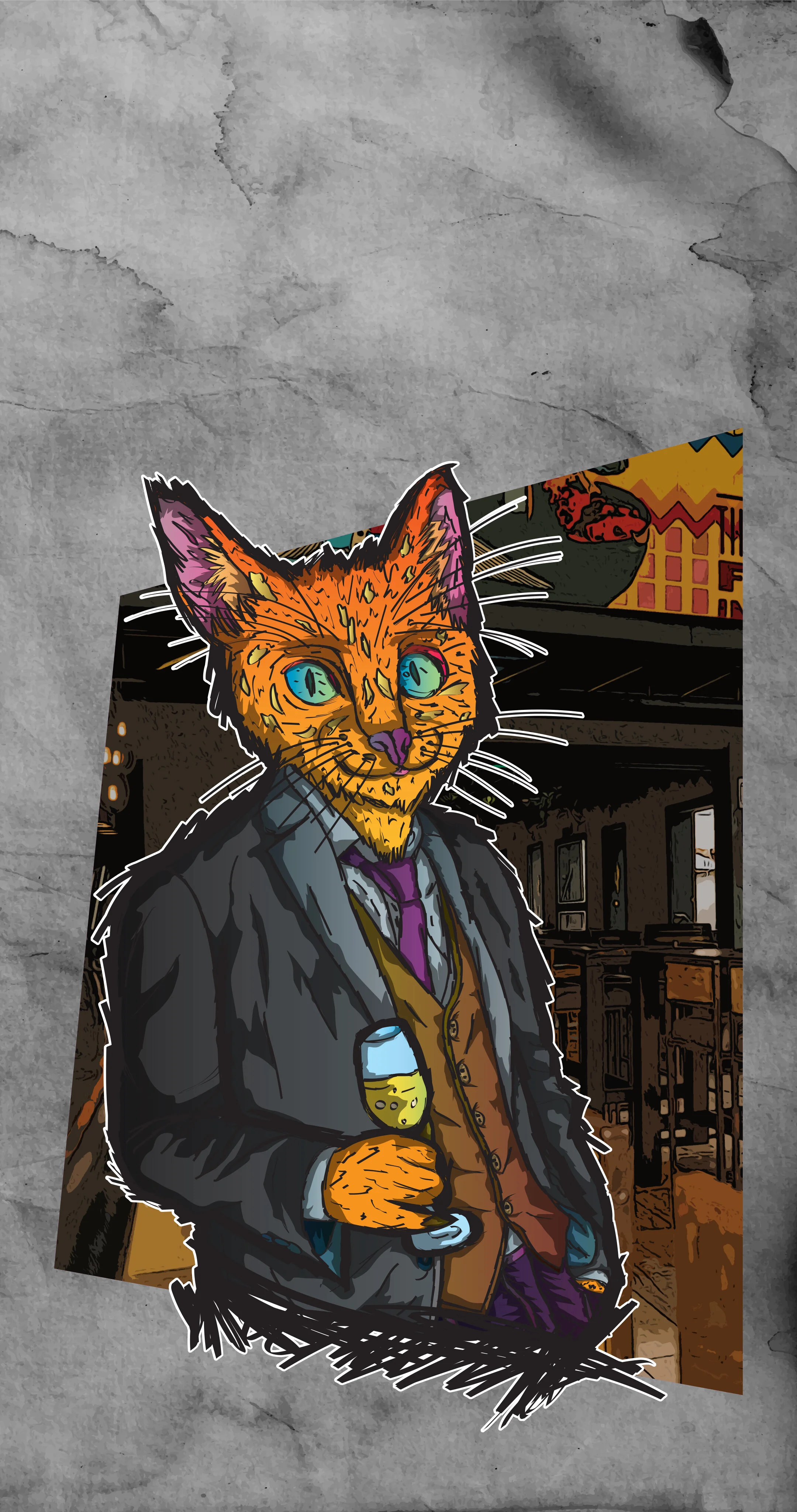 Cheers Cat 4k Phone Wallpaper