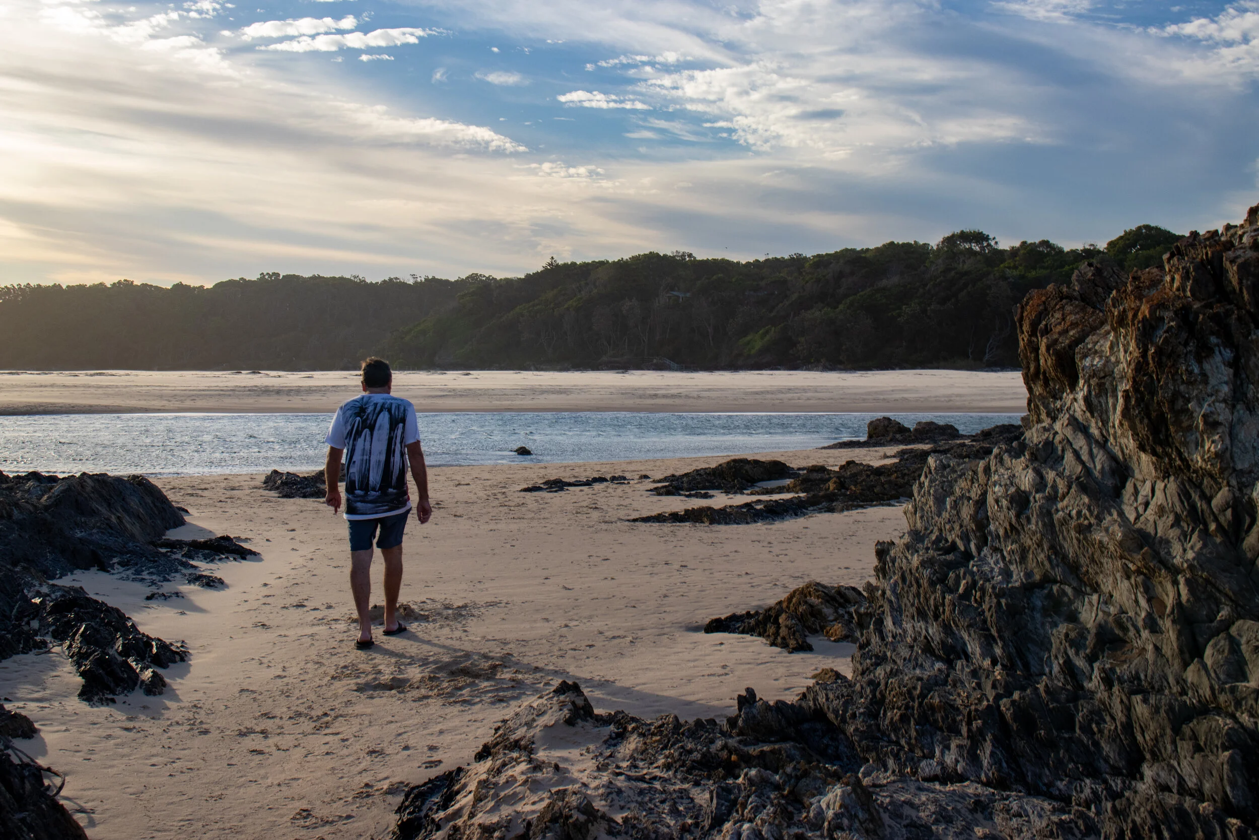 Walking on the beach
