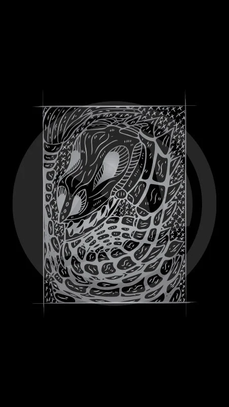 Skeleton Snake 4k phone wallpaper