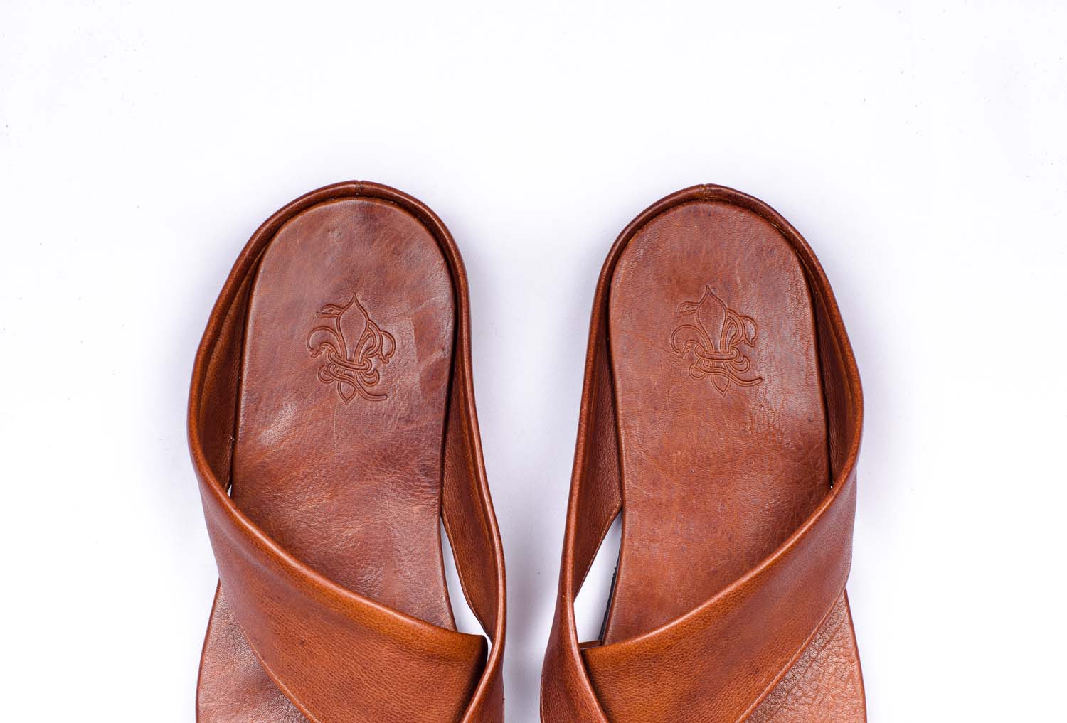 Tan calf leather sandals