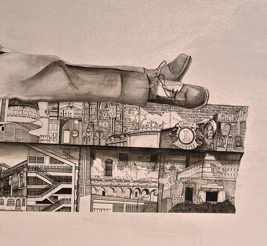  180 x 150 cm  Ink on paper and canvas 