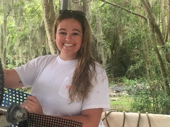 Casey Frankenfield is the newest and bubbliest member of the Two Docks crew. She is our intern for the summer of 2019 and as such she gets to be up close and personal with all the chores associated with the shellfish business. From diving on the farm to keep our crops in healthy order, cleaning stinky, critter-covered growout bags, to delivering the final product. And she does it all with unbounded enthusiasm. She is a Miami native. Her passion is the ocean and all its wonders and mysteries but, especially its conservation. Even Tampa Bay is showing her unexpected thrills—like a manatee checking her out under water. Casey is a senior at Clemson University majoring in environment and natural resources and is a member of ADPi sorority. She earned the Girl Scout Gold Award and was on Clemson’s sailing team. To top it all off, Casey is a dive master!