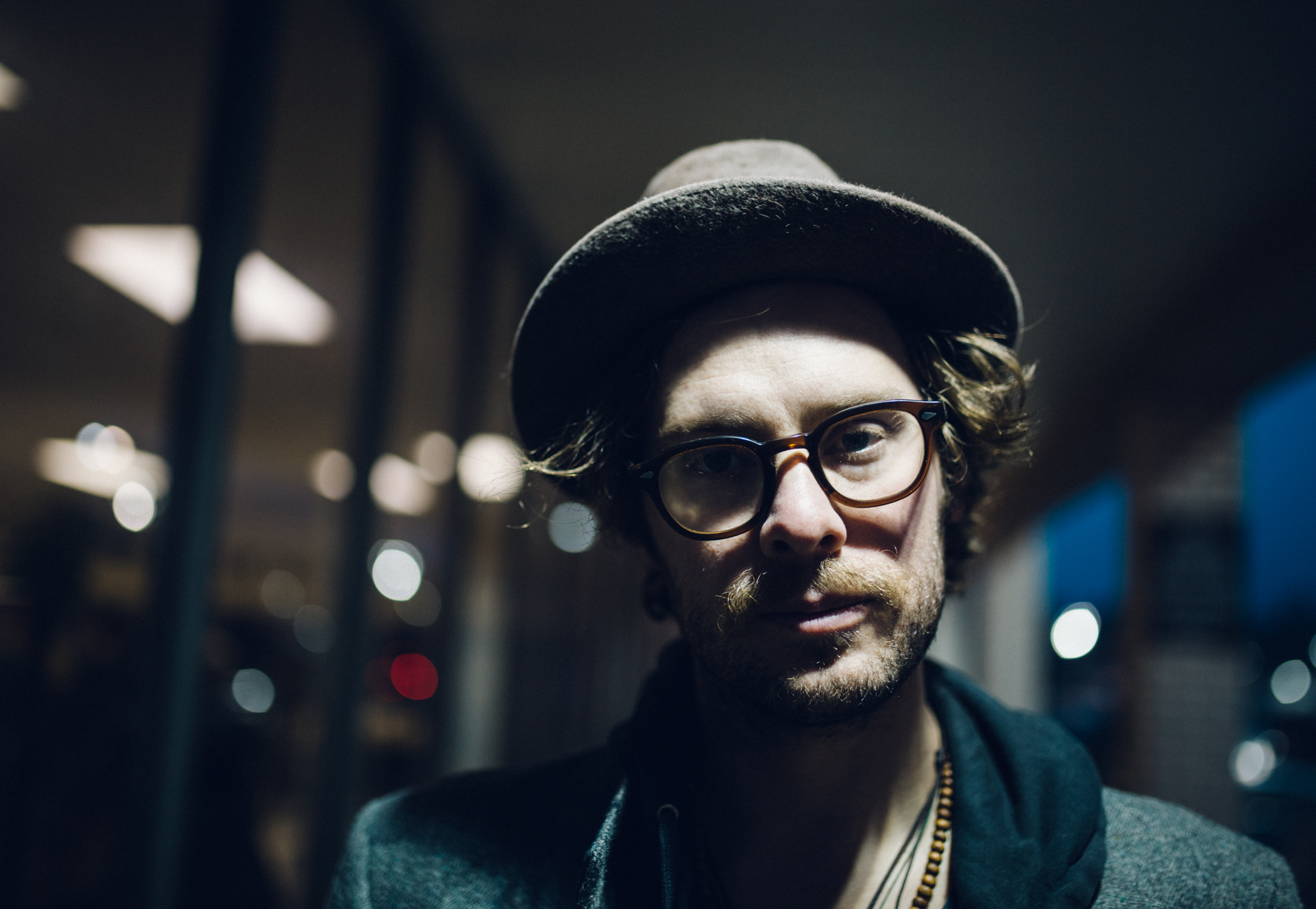 Stelth Ulvang of The Lumineers - at Bull City Suds - Durham, NC Musician Portraits