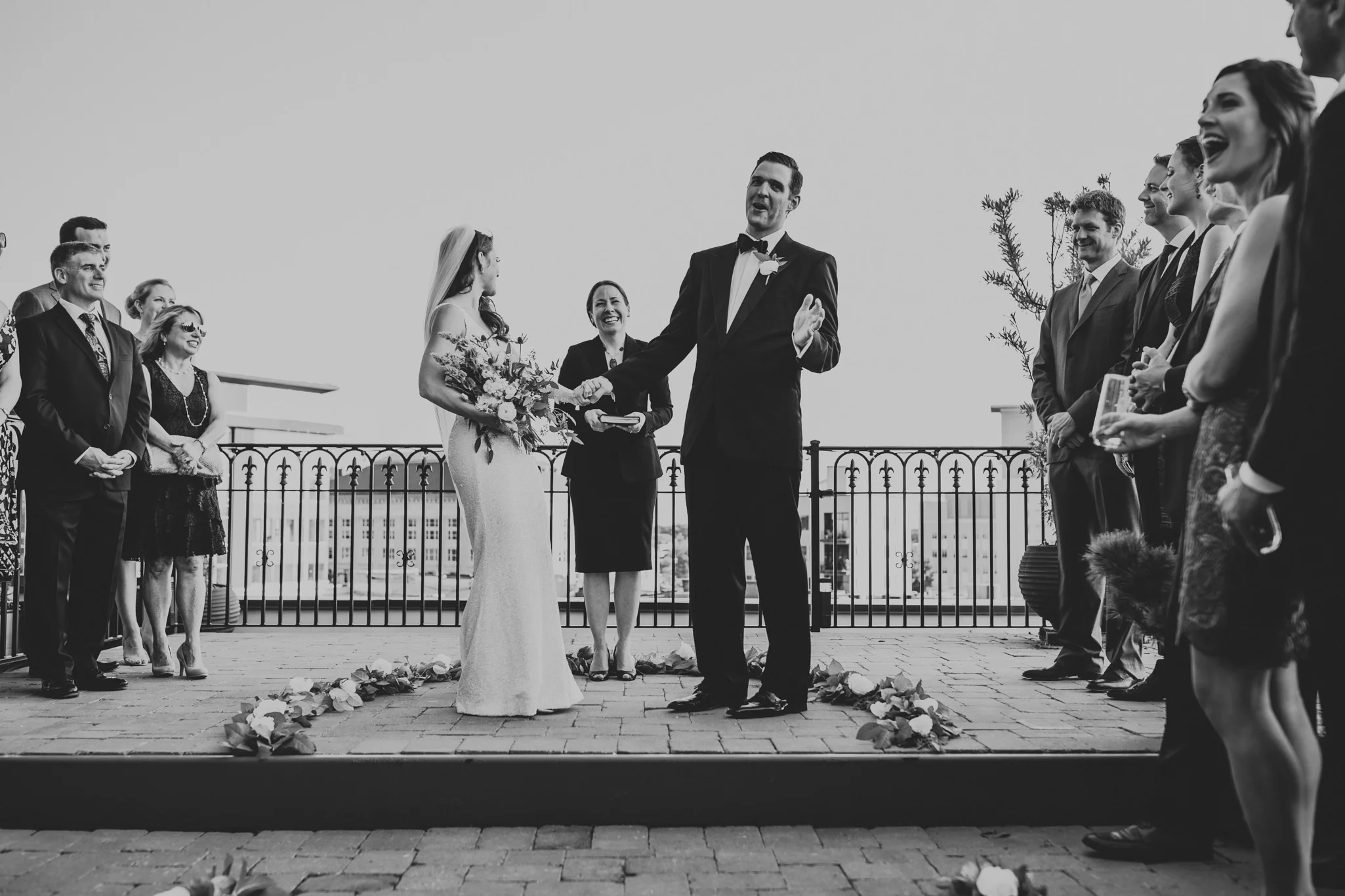 Rooftop wedding raleigh nc