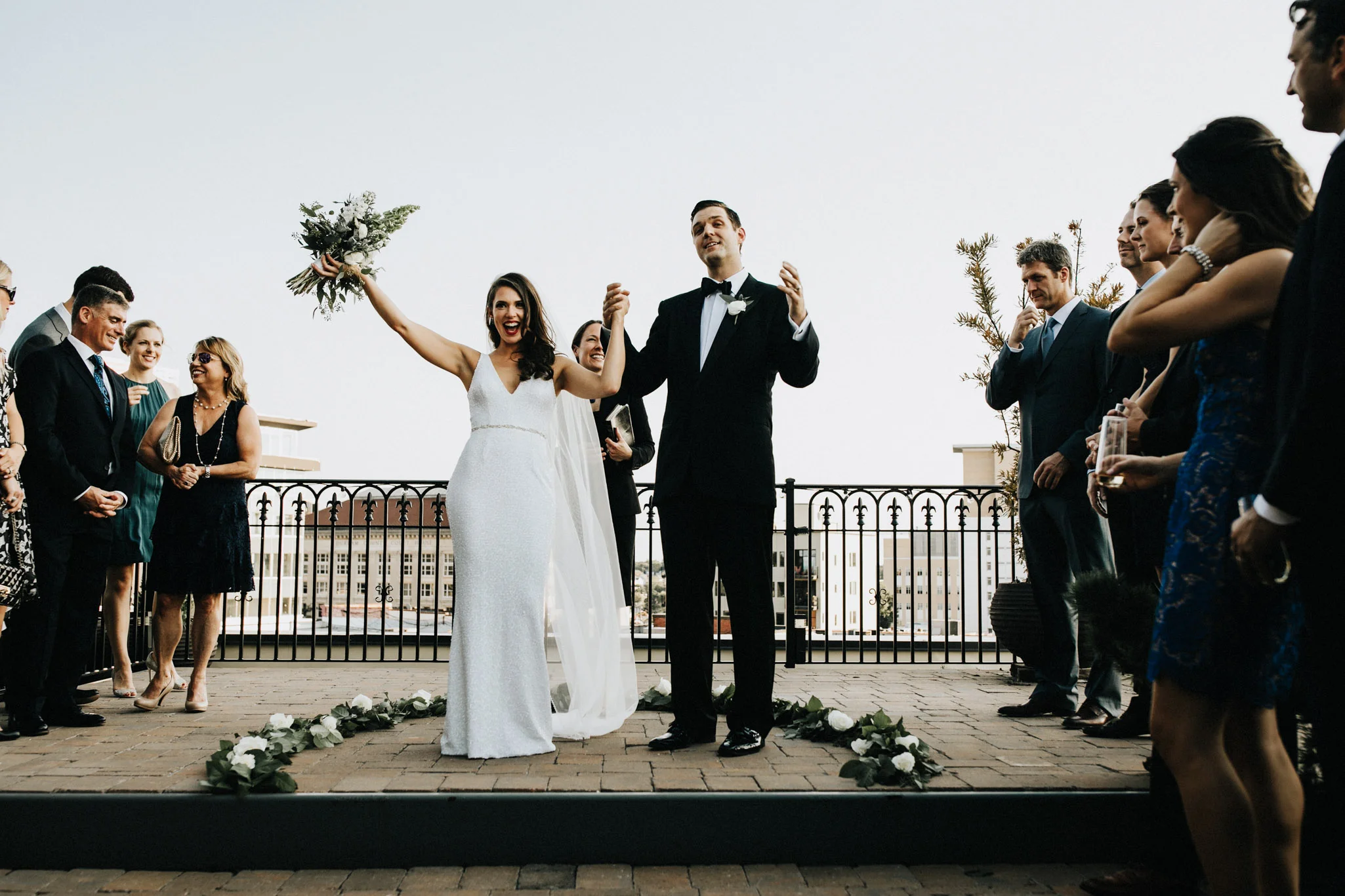 Rooftop wedding Raleigh NC