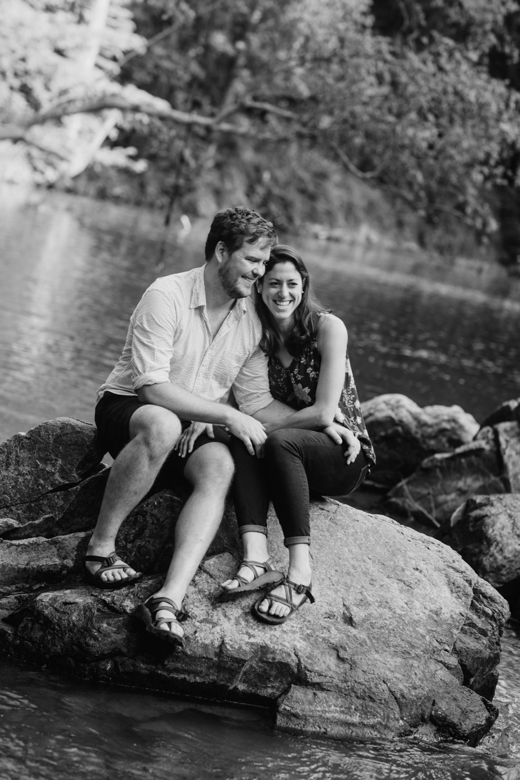 Eno River Engagement Photos