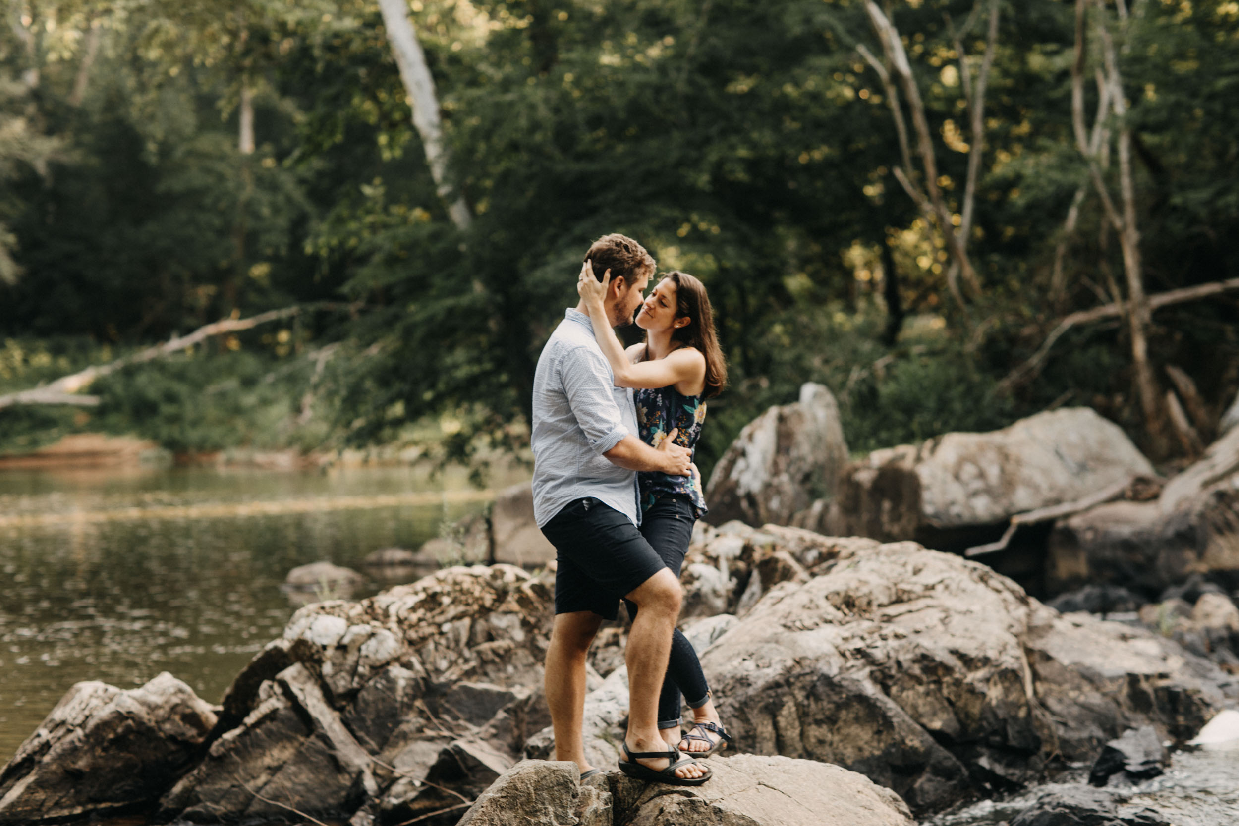 Eno River Engagement Photos