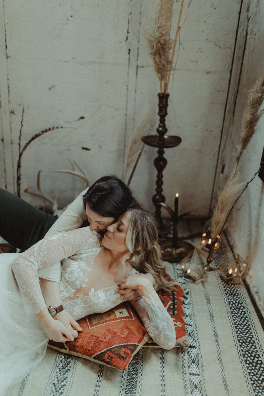 Bohemian Styled Lesbian Weddings in North Carolina