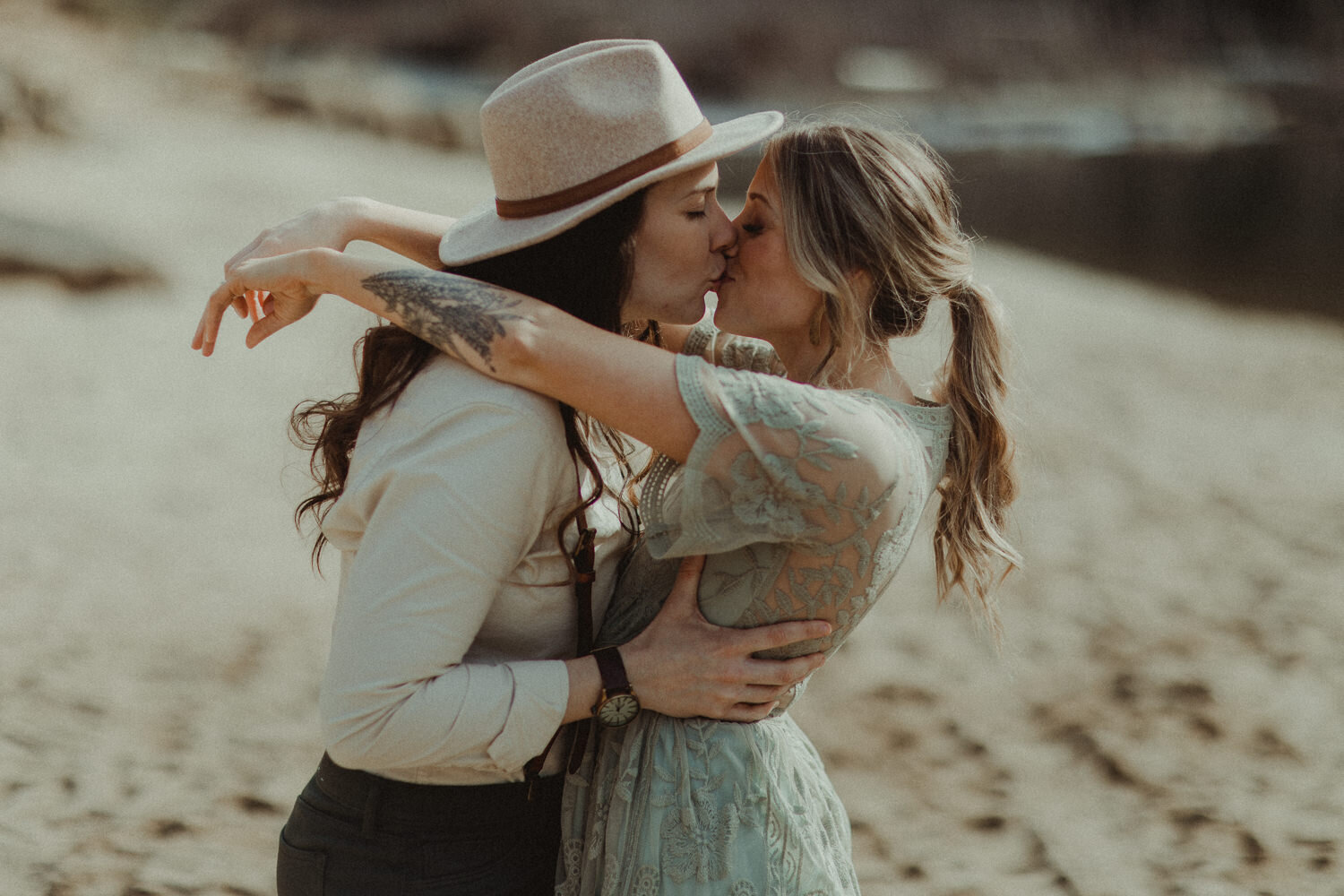 LGBTQ gay lesbian wedding photography at Brown Mountain Beach Resort in North Carolina