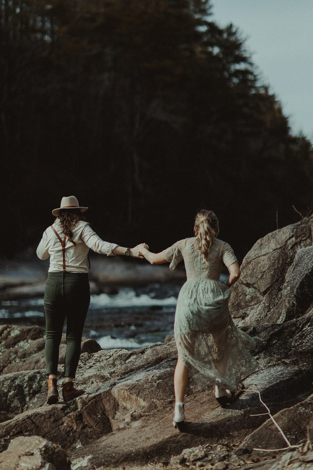 Gay Wedding Married on River, Brown Mountain Beach Resort