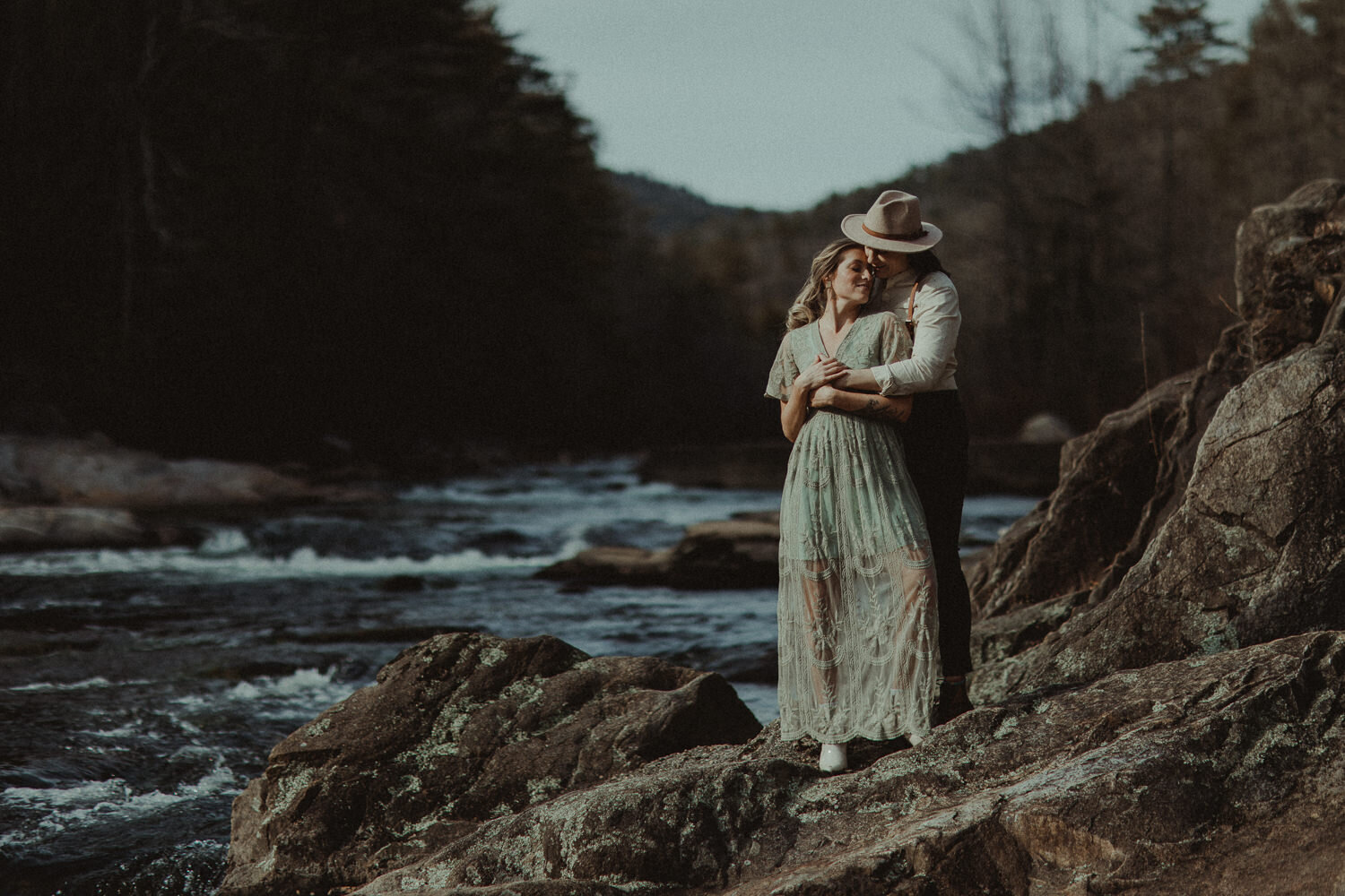 Gay Wedding Married on River, Brown Mountain Beach Resort