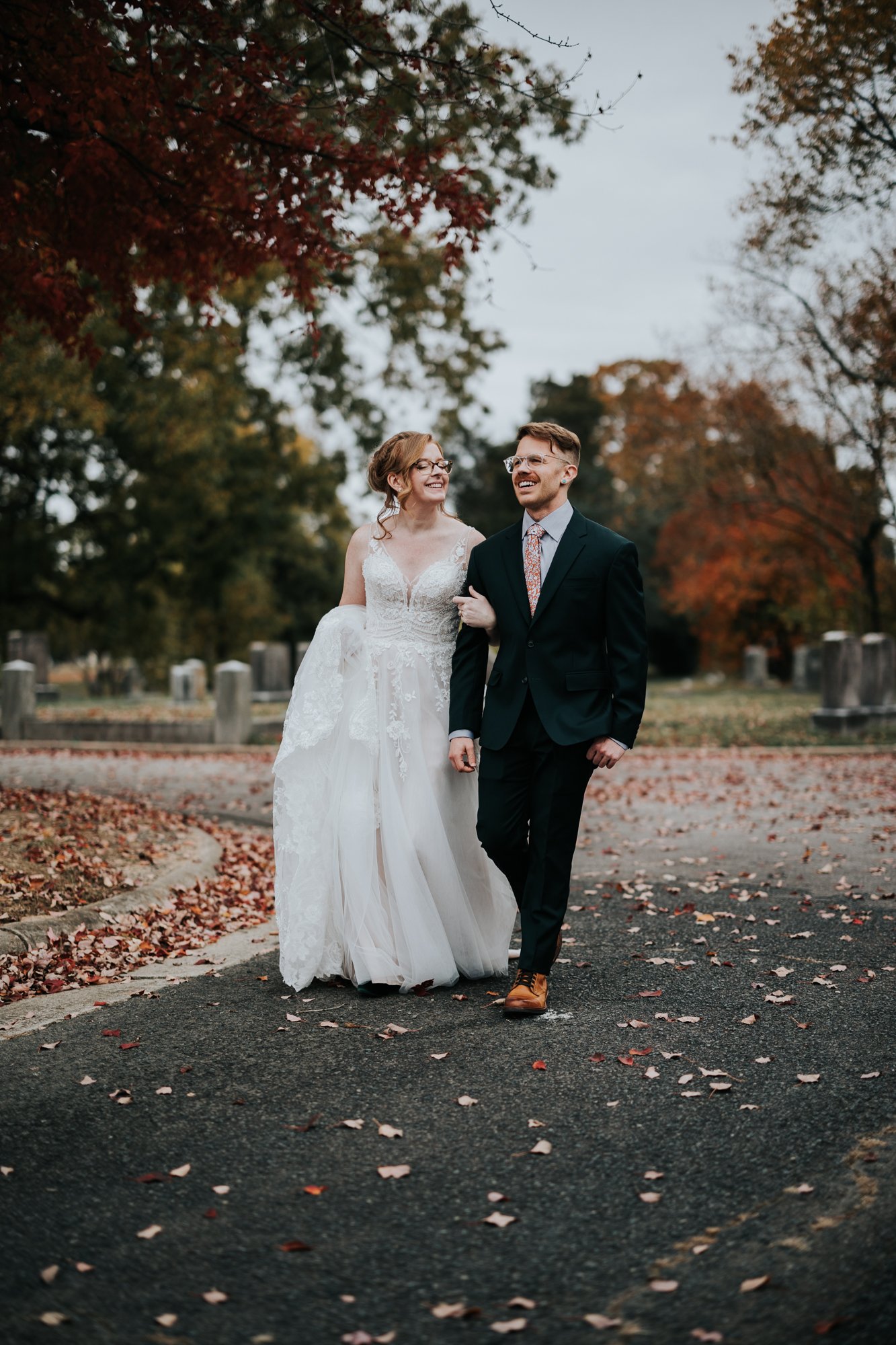 Couple gets married in cemetery - Durham, NC