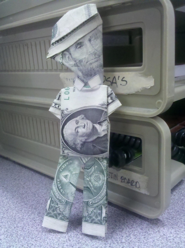 Make an Abe Lincoln out of money