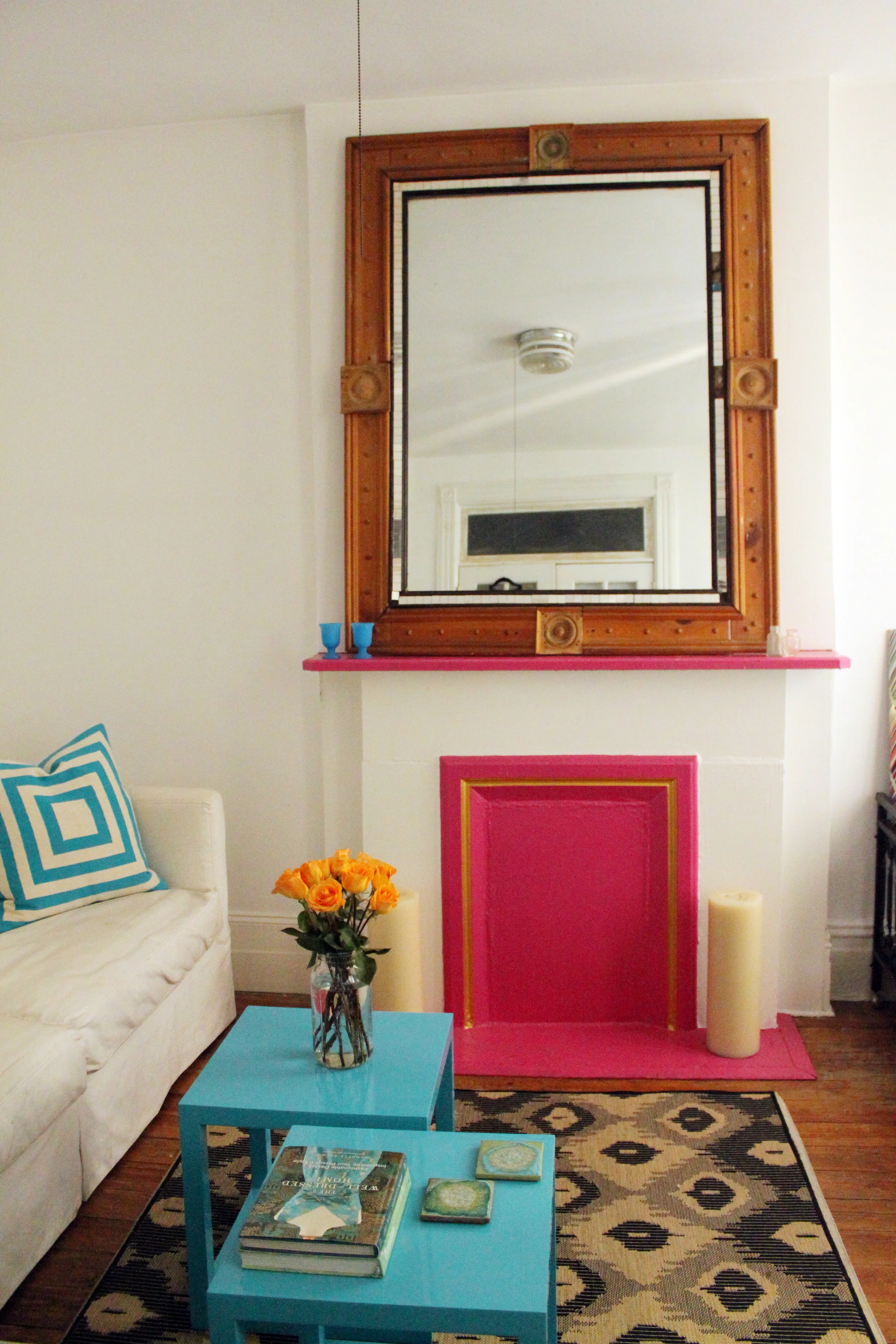 Pink Fireplace