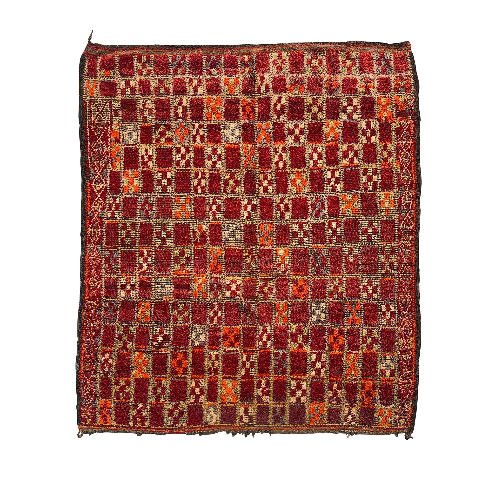 Vintage Beni Mguild Moroccan Berber Carpet