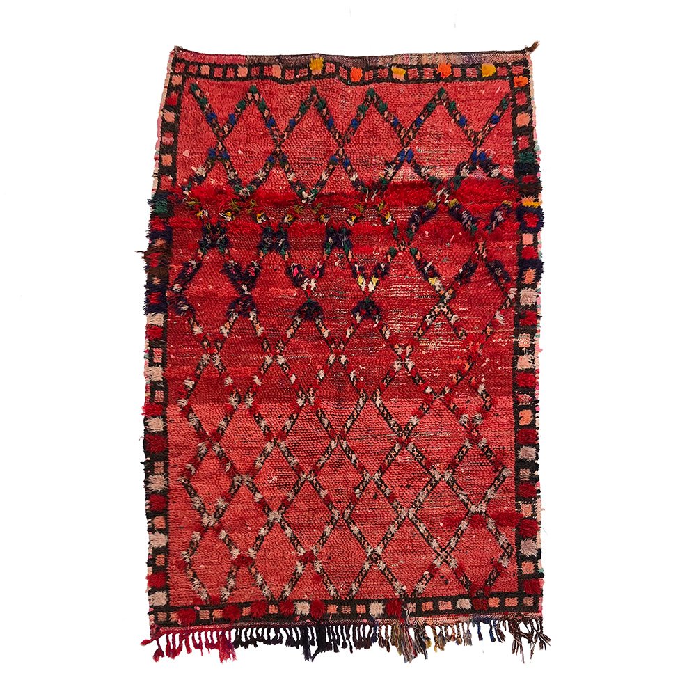 Vintage Red Berber Carpet from the 1960s