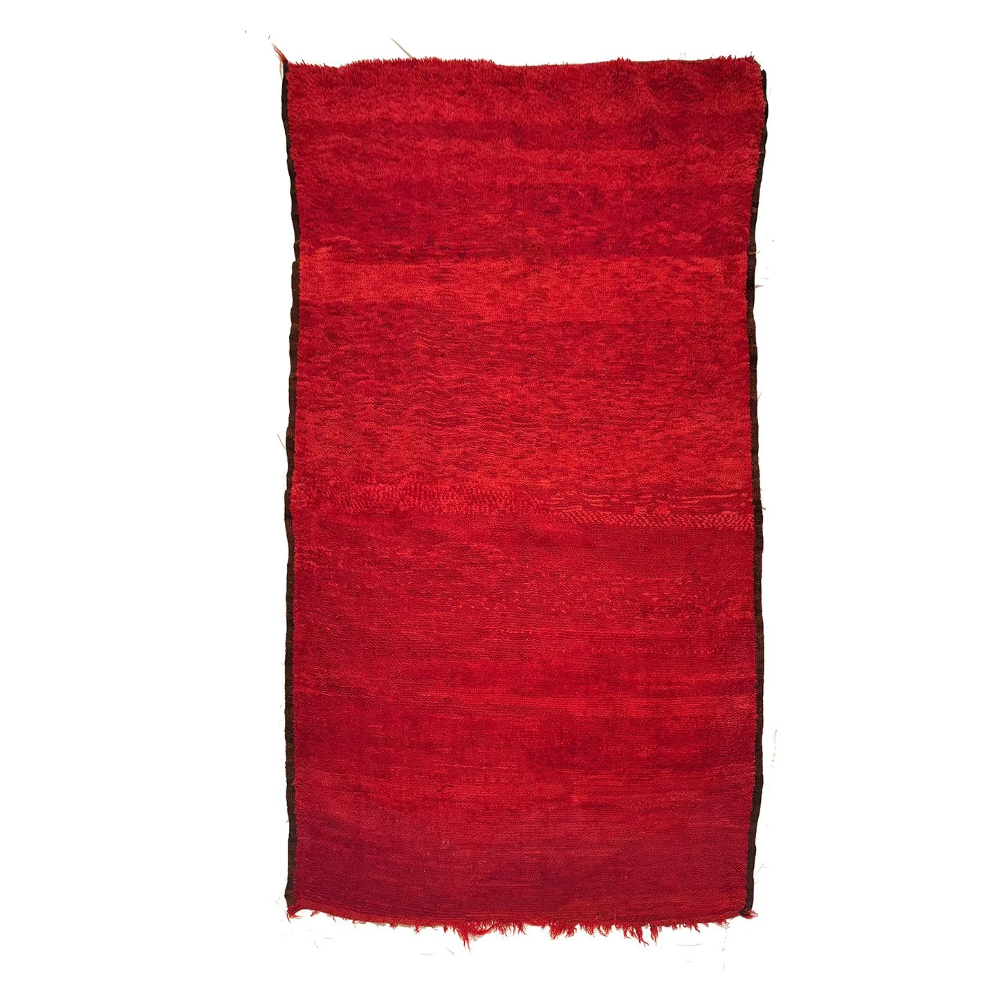 red pure wool moroccan rug