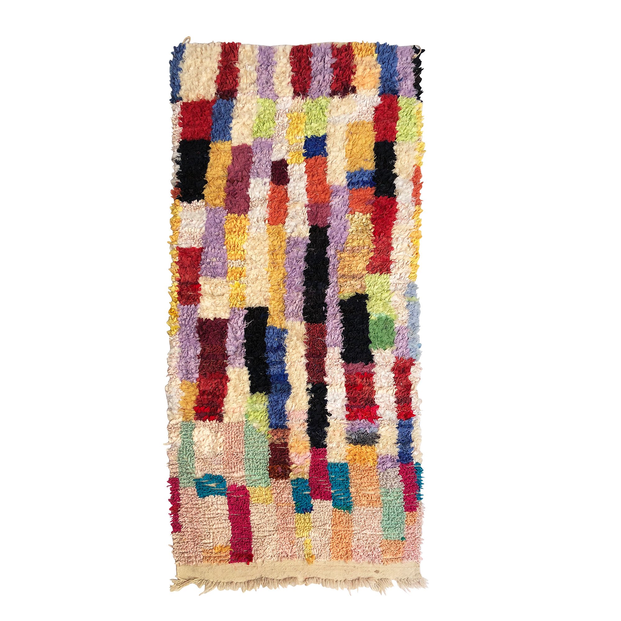 Vintage Berber Rug With Abstract Design